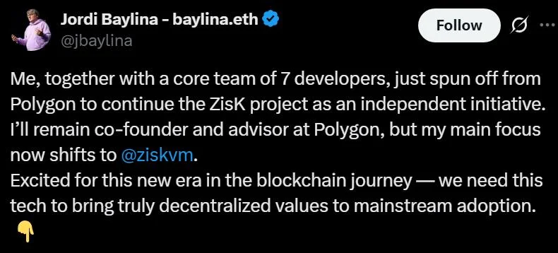 ZisK spins off from Polygon with ‘core minds behind Polygon zkEVM’